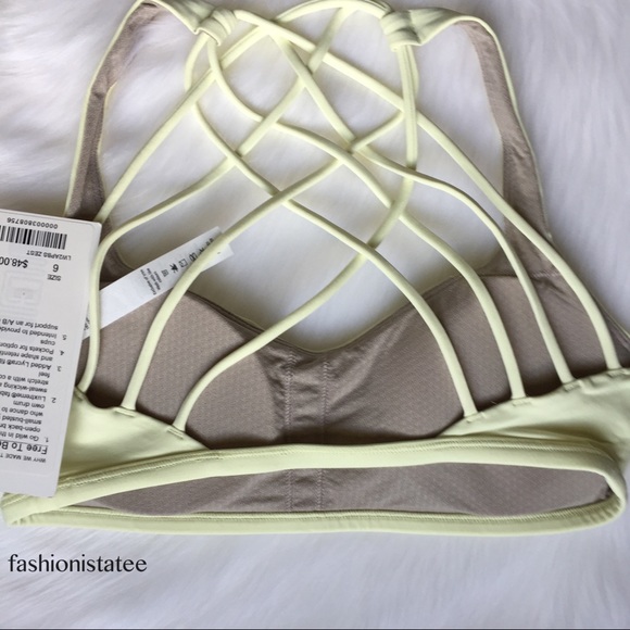 NWT lululemon free to be bra wild ZEST yellow - Picture 3 of 4